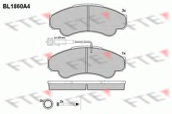 FTE BL1860A4 Комплект гальмівних колодок, дискове гальмо