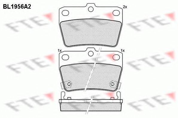 FTE BL1956A2 Комплект гальмівних колодок, дискове гальмо