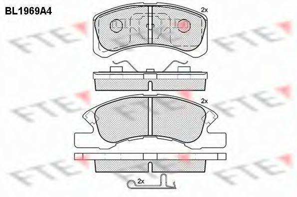 FTE BL1969A4 Комплект гальмівних колодок, дискове гальмо