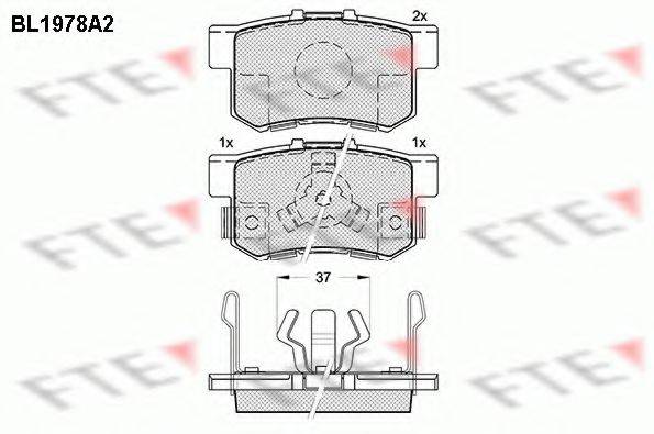 FTE BL1978A2 Комплект гальмівних колодок, дискове гальмо