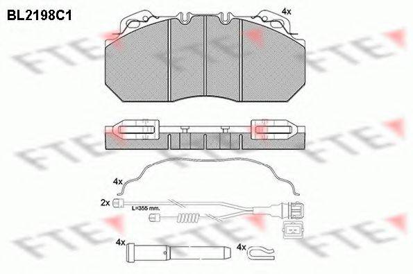 FTE BL2198C1 Комплект гальмівних колодок, дискове гальмо