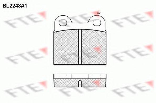 FTE BL2248A1 Комплект гальмівних колодок, дискове гальмо