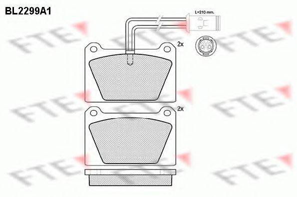 FTE BL2299A1 Комплект гальмівних колодок, дискове гальмо