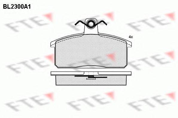 FTE BL2300A1 Комплект гальмівних колодок, дискове гальмо