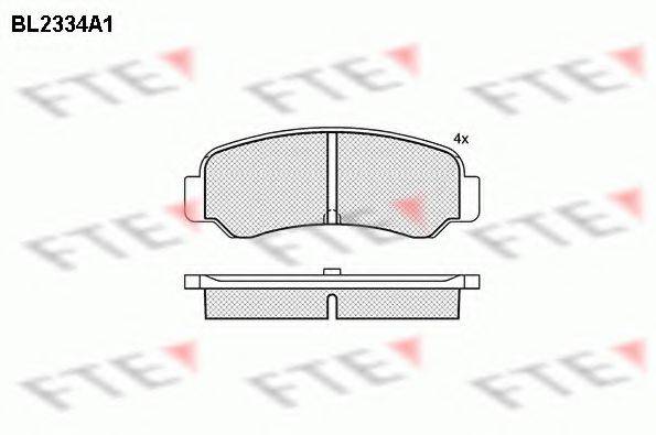 FTE BL2334A1 Комплект гальмівних колодок, дискове гальмо