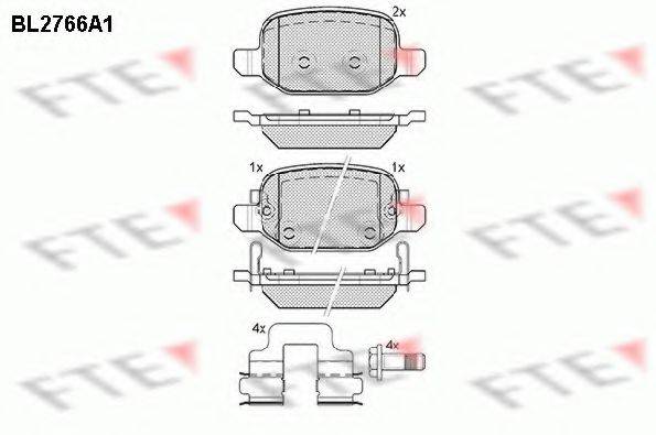 FTE BL2766A1 Комплект гальмівних колодок, дискове гальмо