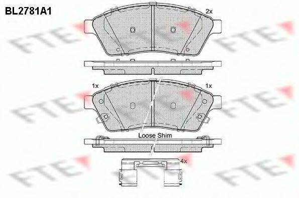 FTE BL2781A1 Комплект гальмівних колодок, дискове гальмо