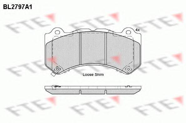 FTE BL2797A1 Комплект гальмівних колодок, дискове гальмо