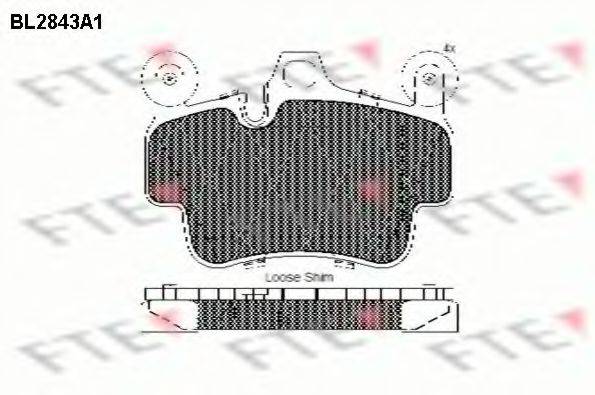 FTE BL2843A1 Комплект гальмівних колодок, дискове гальмо