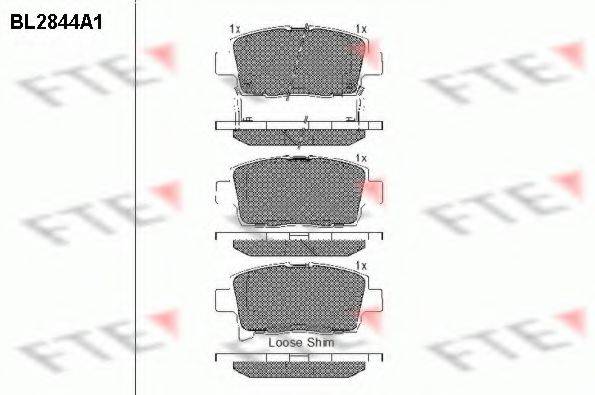 FTE BL2844A1 Комплект гальмівних колодок, дискове гальмо