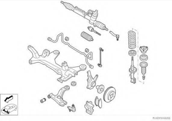 HERTH+BUSS JAKOPARTS N02509VA Рульове управління; Підвіска колеса