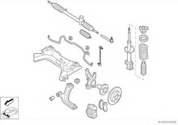 HERTH+BUSS JAKOPARTS N02653VA Рульове управління; Підвіска колеса