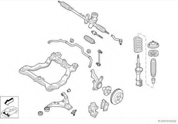 HERTH+BUSS JAKOPARTS N03130VA Рульове управління; Підвіска колеса