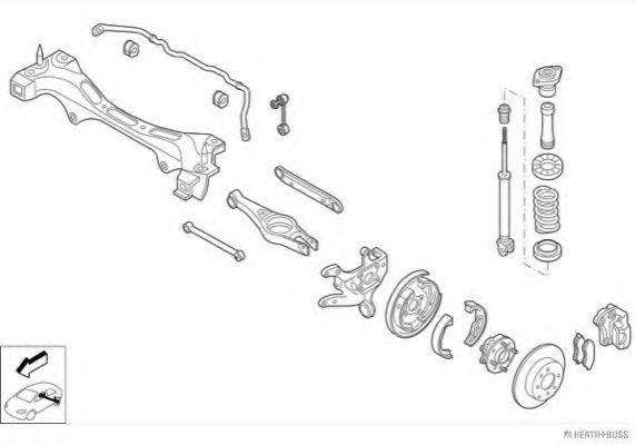 HERTH+BUSS JAKOPARTS N03771HA Рульове управління; Підвіска колеса