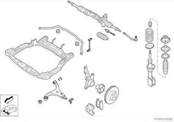 HERTH+BUSS JAKOPARTS N03771VA Рульове управління; Підвіска колеса