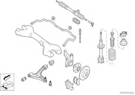 HERTH+BUSS JAKOPARTS N01680VA Рульове управління; Підвіска колеса