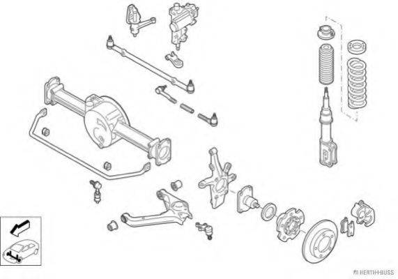 HERTH+BUSS JAKOPARTS N02366VA Рульове управління; Підвіска колеса