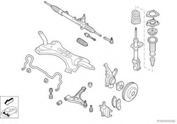 HERTH+BUSS JAKOPARTS N02505VA Рульове управління; Підвіска колеса