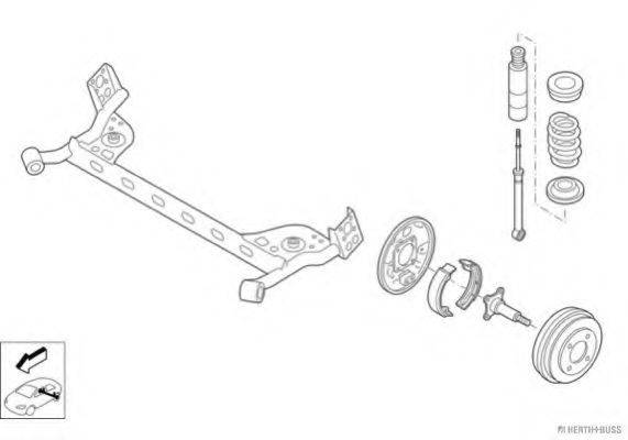 HERTH+BUSS JAKOPARTS N02653HA Рульове управління; Підвіска колеса