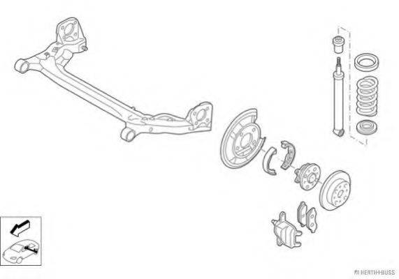 HERTH+BUSS JAKOPARTS N04623HA Рульове управління; Підвіска колеса