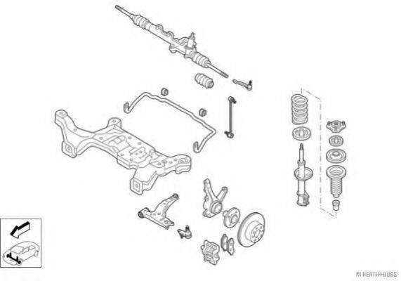 HERTH+BUSS JAKOPARTS N04623VA Рульове управління; Підвіска колеса