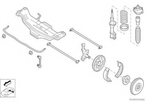 HERTH+BUSS JAKOPARTS N00132HA Рульове управління; Підвіска колеса