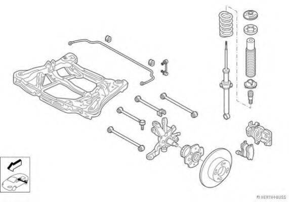HERTH+BUSS JAKOPARTS N00343HA Рульове управління; Підвіска колеса