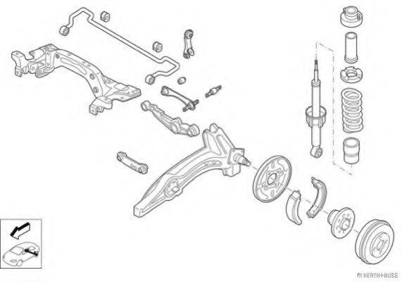 HERTH+BUSS JAKOPARTS N00840HA Рульове управління; Підвіска колеса