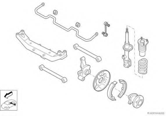 HERTH+BUSS JAKOPARTS N00975HA Рульове управління; Підвіска колеса