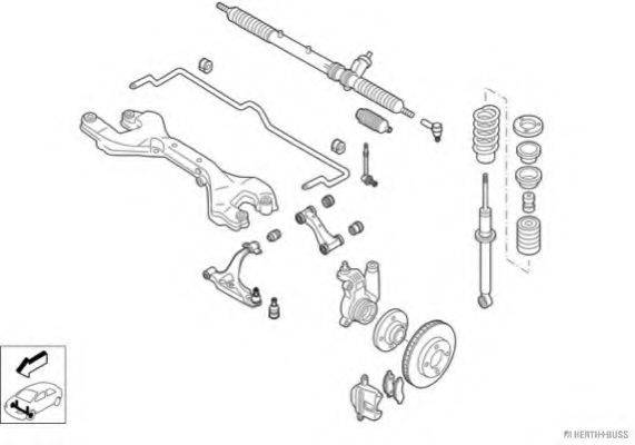 HERTH+BUSS JAKOPARTS N01934VA Рульове управління; Підвіска колеса