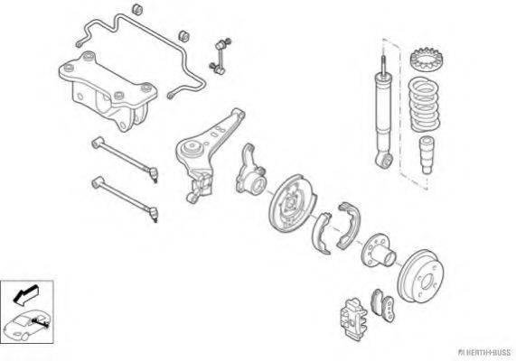 HERTH+BUSS JAKOPARTS N02022HA Рульове управління; Підвіска колеса