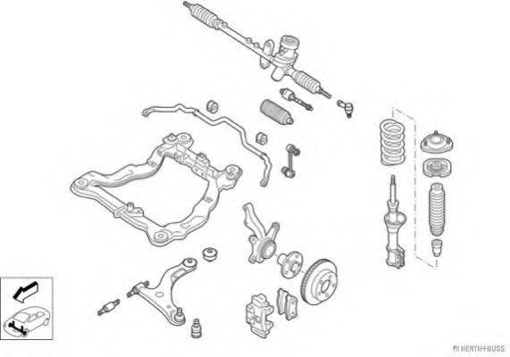 HERTH+BUSS JAKOPARTS N02022VA Рульове управління; Підвіска колеса