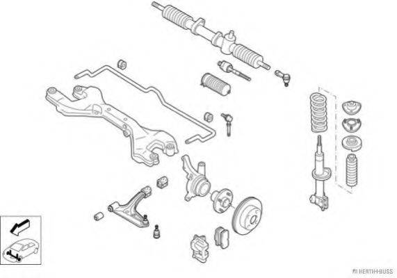 HERTH+BUSS JAKOPARTS N02178VA Рульове управління; Підвіска колеса