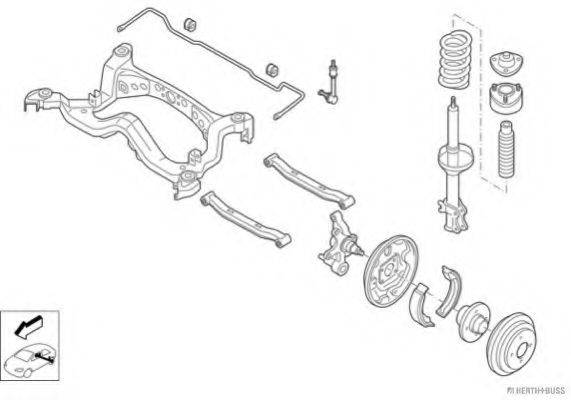HERTH+BUSS JAKOPARTS N02179HA Рульове управління; Підвіска колеса