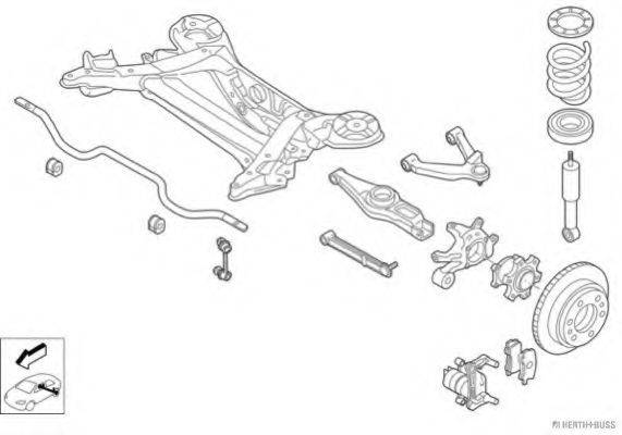 HERTH+BUSS JAKOPARTS N02615HA Рульове управління; Підвіска колеса