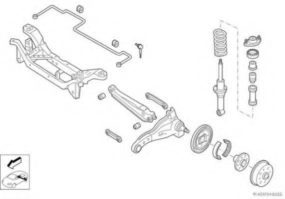 HERTH+BUSS JAKOPARTS N02662HA Рульове управління; Підвіска колеса