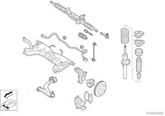 HERTH+BUSS JAKOPARTS N02761VA Рульове управління; Підвіска колеса
