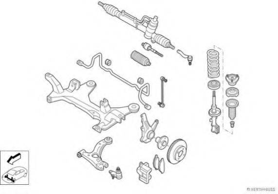 HERTH+BUSS JAKOPARTS N03021VA Рульове управління; Підвіска колеса