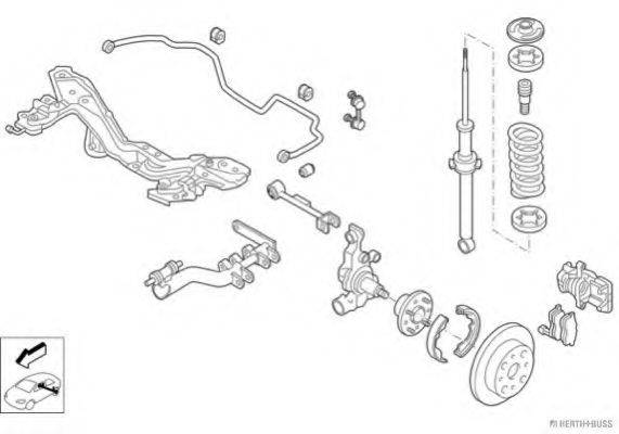 HERTH+BUSS JAKOPARTS N03094HA Рульове управління; Підвіска колеса