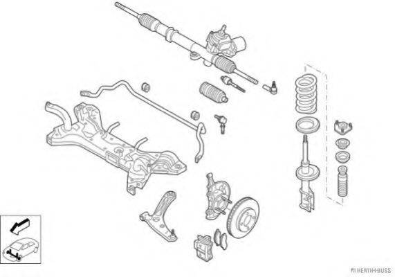 HERTH+BUSS JAKOPARTS N03102VA Рульове управління; Підвіска колеса