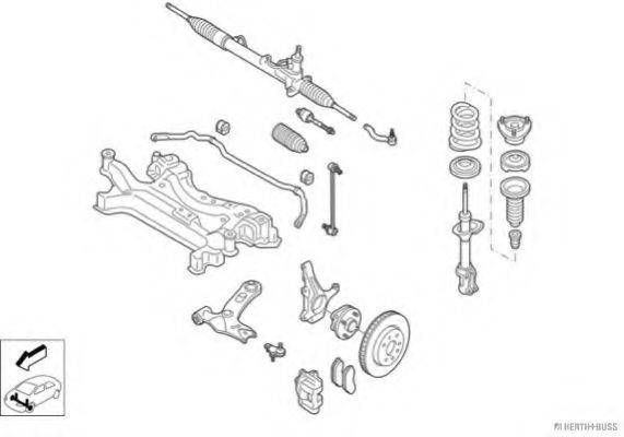 HERTH+BUSS JAKOPARTS N03464VA Рульове управління; Підвіска колеса