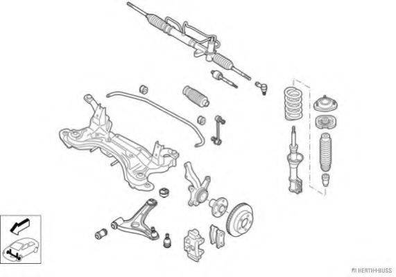 HERTH+BUSS JAKOPARTS N03656VA Рульове управління; Підвіска колеса