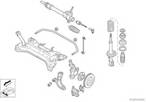 HERTH+BUSS JAKOPARTS N03897VA Рульове управління; Підвіска колеса
