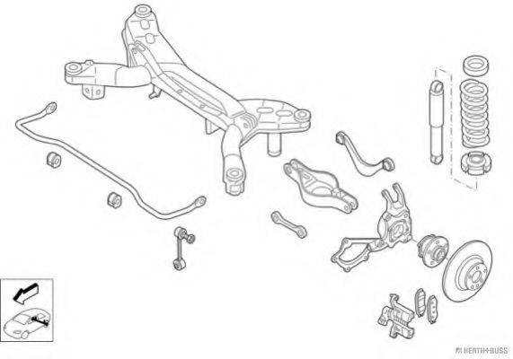 HERTH+BUSS JAKOPARTS N04364HA Рульове управління; Підвіска колеса