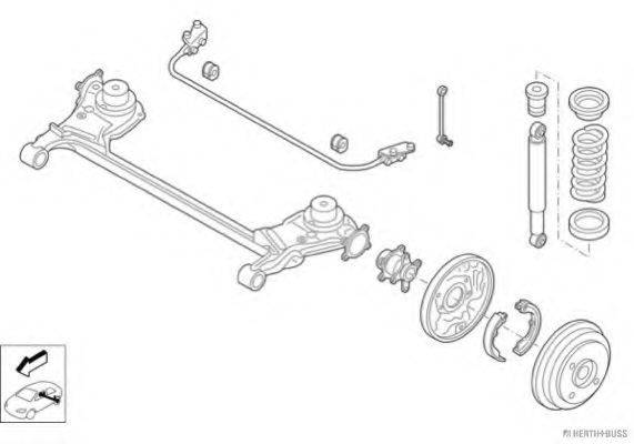 HERTH+BUSS JAKOPARTS N04385HA Рульове управління; Підвіска колеса
