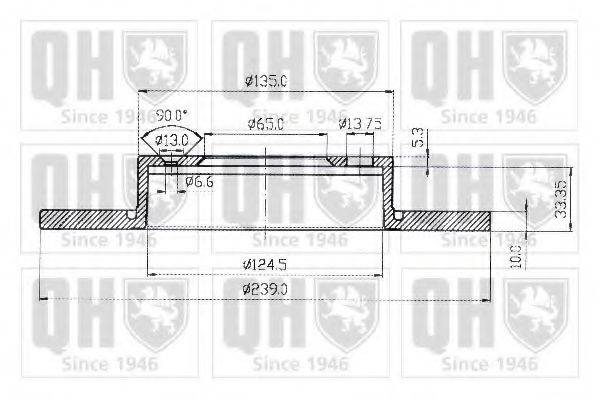 QUINTON HAZELL BDC1010 гальмівний диск