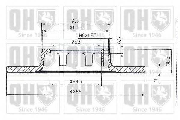 QUINTON HAZELL BDC1026 гальмівний диск