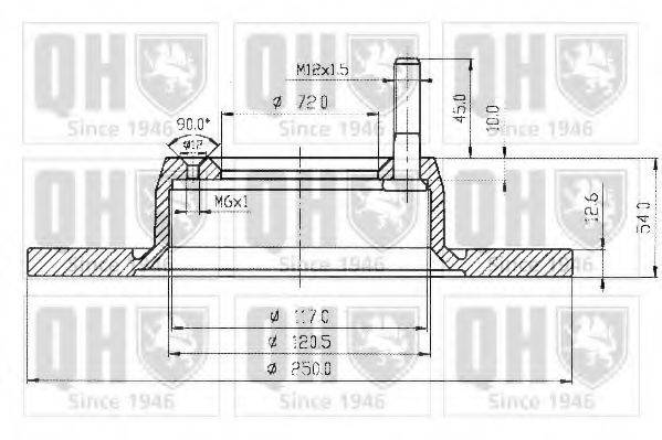 QUINTON HAZELL BDC3209 гальмівний диск