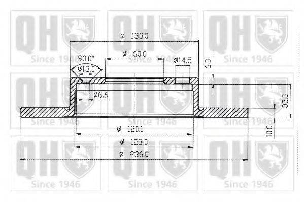 QUINTON HAZELL BDC3240 гальмівний диск