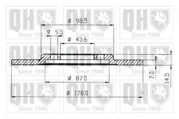 QUINTON HAZELL BDC3271 гальмівний диск